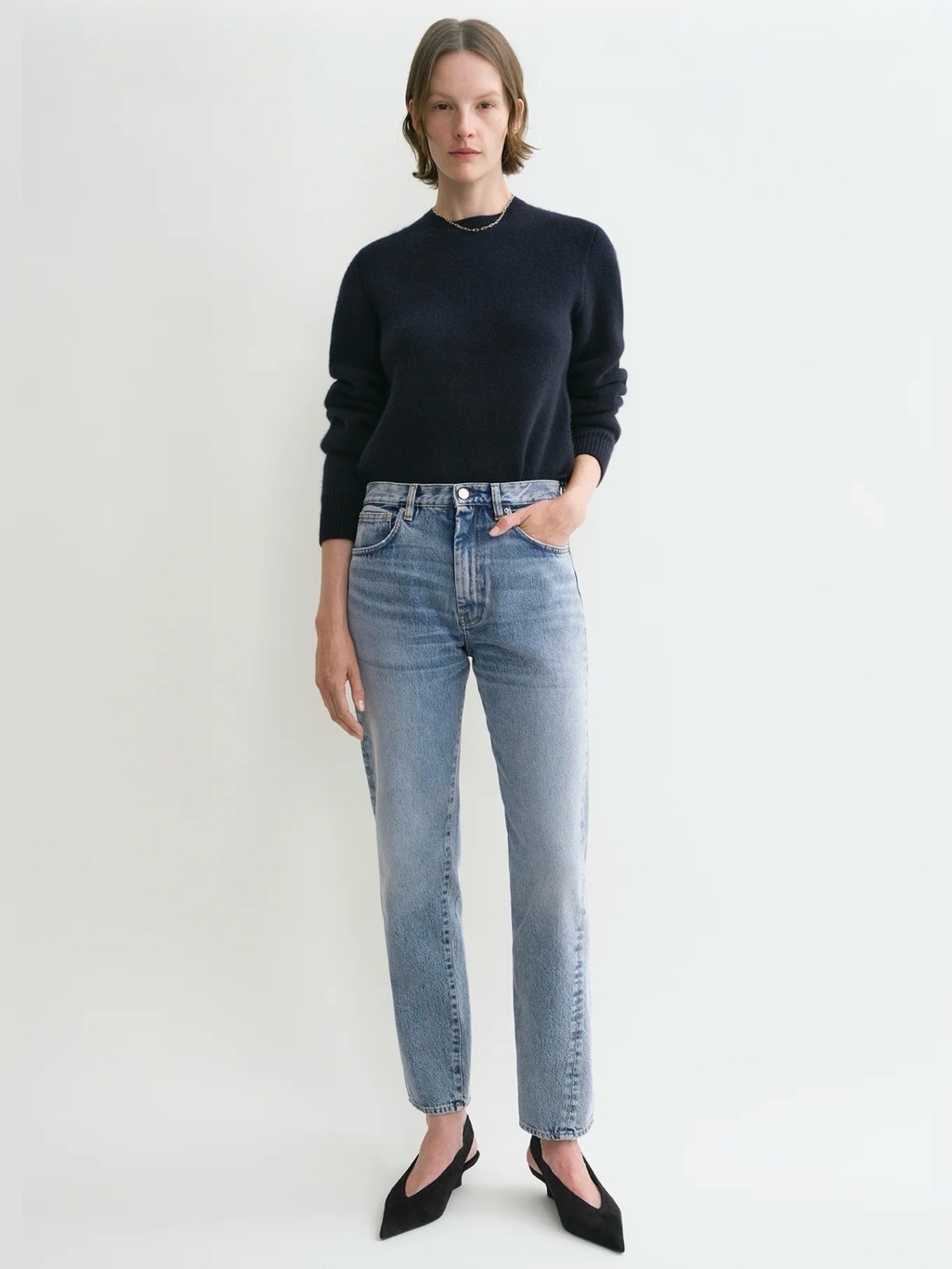 Totme Twisted Seam Full Length Color: “Worn Blue”